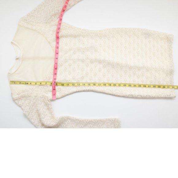 Dress The Population Mini Dress Textured Bodycon Metallic Ivory Gold Size Small - Picture 8 of 8